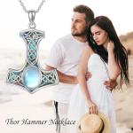 Viking Jewelry Sterling Silver Mjolnir Pendant Necklace