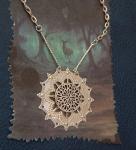 Viking Shield Maiden Silver Pendant Necklace