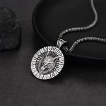 FaithHeart Stainless Steel Viking Wolf Necklace