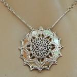 Viking Shield Maiden Silver Pendant Necklace