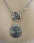 Norse Shield Maiden Silver Necklace Pendant