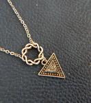 Viking Shield Maiden Pendant Necklace in Silver