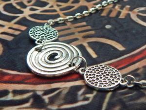 Silver Viking Necklace with Norse Shield Maiden Design
