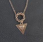 Viking Shield Maiden Pendant Necklace in Silver