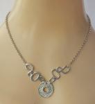 Silver Viking Shield Maiden Pendant Necklace