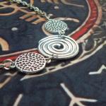 Silver Viking Necklace with Norse Shield Maiden Design