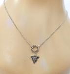 Viking Shield Maiden Pendant Necklace in Silver