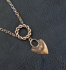 Norse Shield Maiden Necklace Pendant in Silver