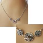 Silver Viking Necklace with Norse Shield Maiden Design