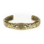 Scandinavian Wolves Brass Cuff Bracelet for All