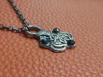 Viking Pendant Necklace with Gunmetal Chain
