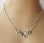 Silver Viking Necklace with Norse Shield Maiden Design