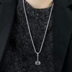 Black Thor's Hammer Necklace with Obsidian Urn