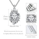 Lion Head Urn Pendant Necklace for Pet Ashes
