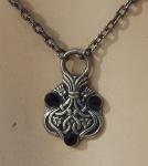 Viking Pendant Necklace with Gunmetal Chain