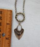 Norse Shield Maiden Necklace Pendant in Silver