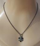 Viking Pendant Necklace with Gunmetal Chain