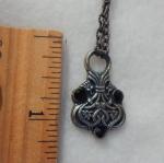 Viking Pendant Necklace with Gunmetal Chain