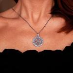 Viking Shield Helm of Awe Sterling Silver Necklace