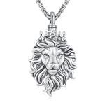 Lion Head Urn Pendant Necklace for Pet Ashes