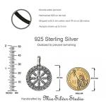 Viking Shield Helm of Awe Sterling Silver Necklace
