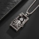 Viking Octopus Pendant Necklace - Kraken Design