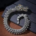 Viking Dragon Scale Chain Bracelet for Men