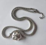 Silver Dragon Pendant Necklace for Men