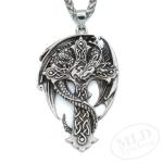 Celtic Dragon Cross Pendant with 24" Chain