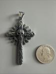 Gothic Skull Cross Pendant on 24” Chain