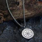 Fenrir Wolf Pendant - Helm of Awe Necklace