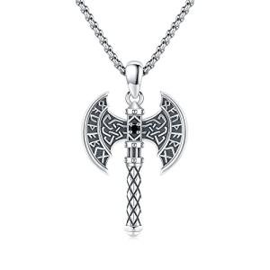 Viking Ax Necklace in Sterling Silver for Men