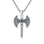 Viking Ax Necklace in Sterling Silver for Men