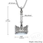 Thor's Hammer Pendant Necklace - Norse Amulet