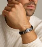 Viking Valknut Leather Braided Bracelet for Men