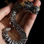 Viking Dragon Scale Chain Bracelet for Men
