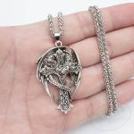 Celtic Dragon Cross Pendant with 24" Chain