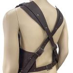 Viking Warrior PU Leather Chest Armor - Axe Brown