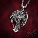 Celtic Dragon Cross Pendant with 24" Chain