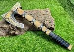 Custom Forged Viking Axe with Rose Wood Handle