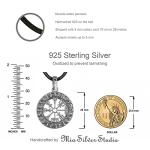 Sterling Silver Viking Compass Vegvisir Pendant Necklace