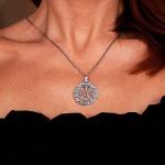 Sterling Silver Viking Compass Vegvisir Pendant Necklace