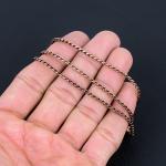 Oxidized Copper Wheat Necklace for Viking Style
