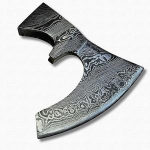 Bearded Damascus Steel Viking Axe Head