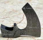 Bearded Damascus Steel Viking Axe Head