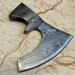 Bearded Damascus Steel Viking Axe Head