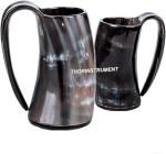 Viking Drinking Horn Cup with Burlap Gift Sack