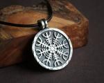 Aegishjalmur Helm of Awe Viking Necklace Pendant