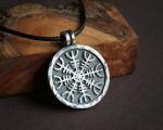 Aegishjalmur Helm of Awe Viking Necklace Pendant