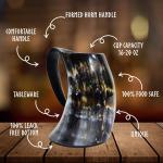 Rustic Viking Horn Mug for Mead and Ale